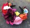 Frida Kahlo Mexican Flower Crown Headband Party Costume Dia de Los Muertos Day of The Dead Headpiece NC12